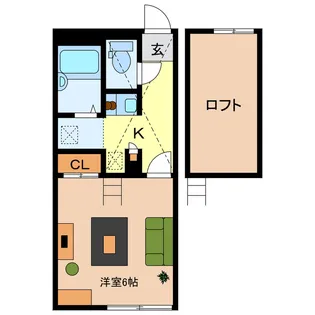 パレット☆さんじの【2階】の間取り