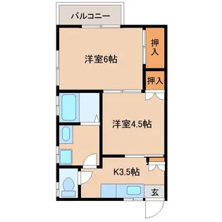 フラワーハイツ【2階】の間取り