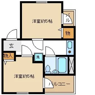 ミングルAP.エストマーレ鶴見【3階】の間取り