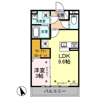 バーリ【3階】の間取り