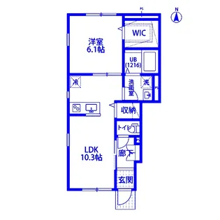 アムールゆめが丘II【1階】の間取り