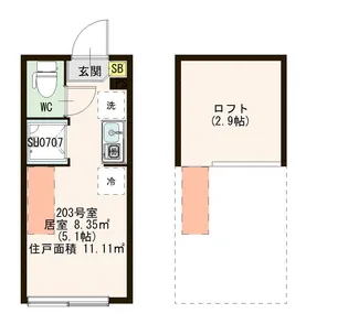 ハーモニーテラス桜台VI【2階】の間取り
