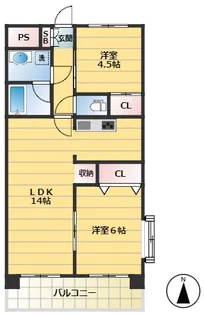 フローラル東葛西III【8階】の間取り