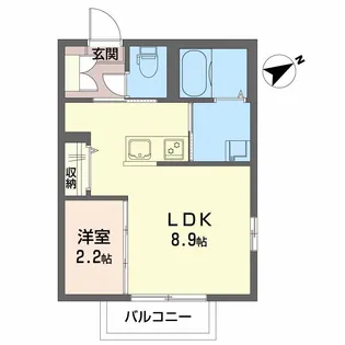 カーサ青葉【1階】の間取り