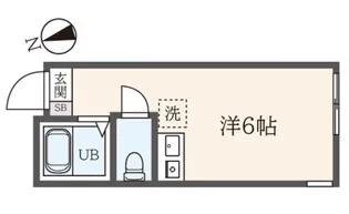 ユナイト山手ロミー・シュナイダー【1階】の間取り
