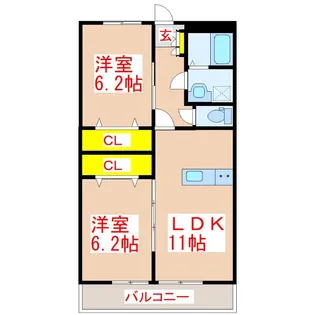 ロイヤルセンチュリー姶良 II【1階】の間取り