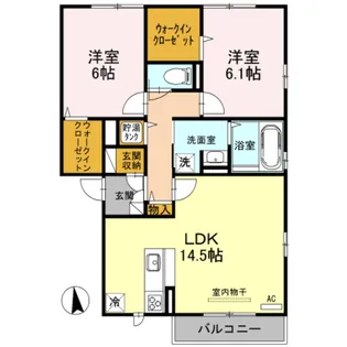メゾンアルカンシエル A【3階】の間取り