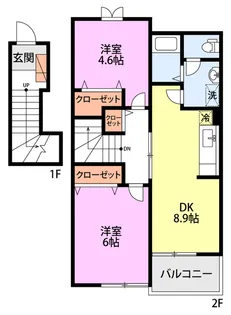 シースカイB【2階】の間取り