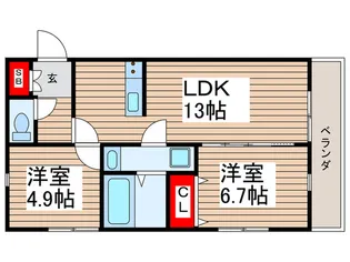 BS八ケ崎レジデンス【3階】の間取り