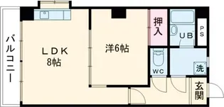 コーポ朝日VI【5階】の間取り