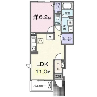 ベルグレイス【1階】の間取り