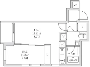 アートテラス幡ヶ谷【5階】の間取り