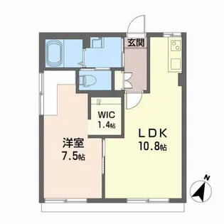 キャッスルバレーA【1階】の間取り