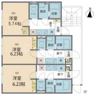 カインドネス篠崎【1階】の間取り