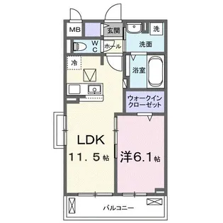 ブライトリーフ【1階】の間取り