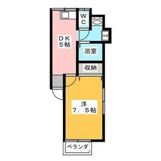 ラピスアカネB【2階】の間取り