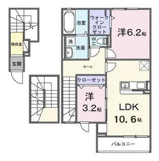 メゾン 二十二夜【3階】の間取り