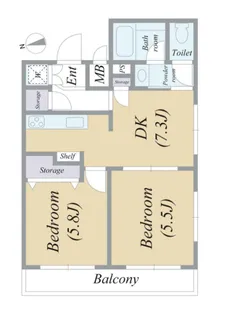 ルーブル三軒茶屋II【4階】の間取り