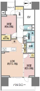 グランドメゾン品川シーサイドの杜【15階】の間取り
