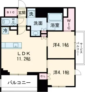 ドゥーエ府中I【9階】の間取り