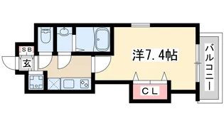 ラグゼ江坂2【8階】の間取り