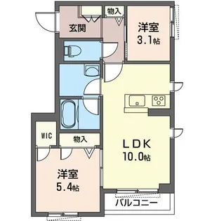 ドミール仲町台【SHM】【2階】の間取り