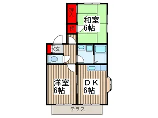 メゾンしろうま【1階】の間取り