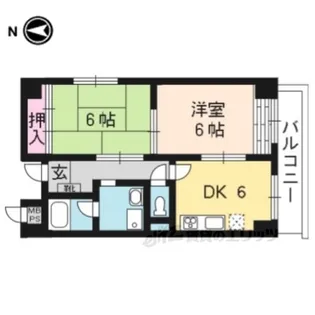 クレアンス佐伯【4階】の間取り