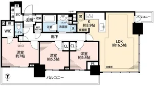 幕張ベイパーク ライズゲートタワー【11階】の間取り