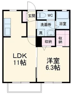 グラーツ参番館【1階】の間取り