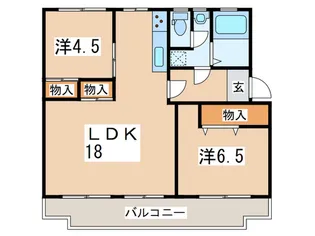 たまプラーザ団地7街区5号棟【4階】の間取り