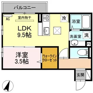 メヌエット【1階】の間取り