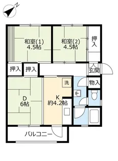 UR金剛【2階】の間取り