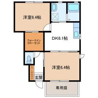 ブランシェエピA棟【1階】の間取り