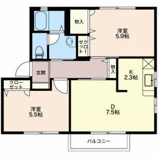 メディオ A【2階】の間取り
