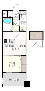 NO.62 TOWERS AVANTGARDE博多【13階】の間取り