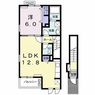 クレイン【2階】の間取り
