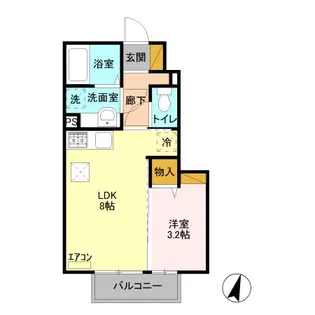 エミネンスS B【1階】の間取り