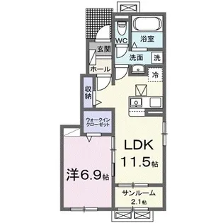 SAKURA II【1階】の間取り
