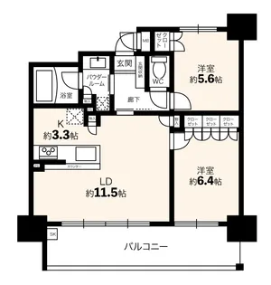 リベールグラン中之島テラス【9階】の間取り
