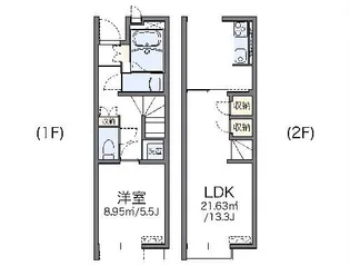 レオネクストハッピネス【1階】の間取り