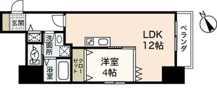 京橋町レジデンス広島駅前通り【4階】の間取り