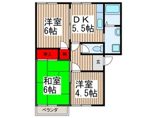 ドリ-ムハイツB【1階】の間取り
