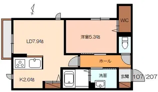 グラン・ブルーI【1階】の間取り