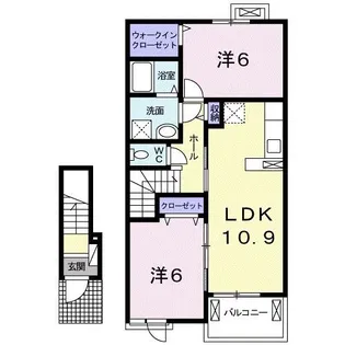 エスポアハウス・鈴【2階】の間取り