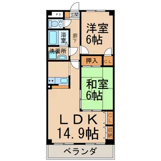 サンベルテ堀の内の間取り