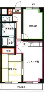 グランドハイツ武蔵野【3階】の間取り
