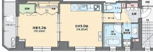 クレドボヌール【3階】の間取り