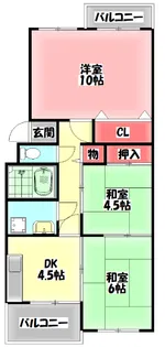 守口東ピラミッドマンション【3階】の間取り