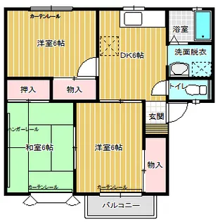 メゾンファミールA【2階】の間取り